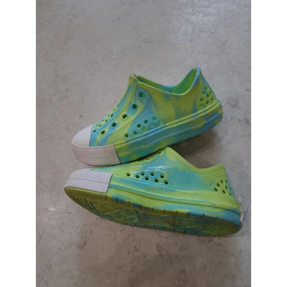 Converse All Star Play Lite CX Rubber Slip On Shoes Kid unisex SZ 13 Green Blue